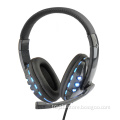 LED Light Game Headphone Stereo Surrounded Over-Ear headband glowing Gaming Headset with USB Mic Volume control For PC Gamer